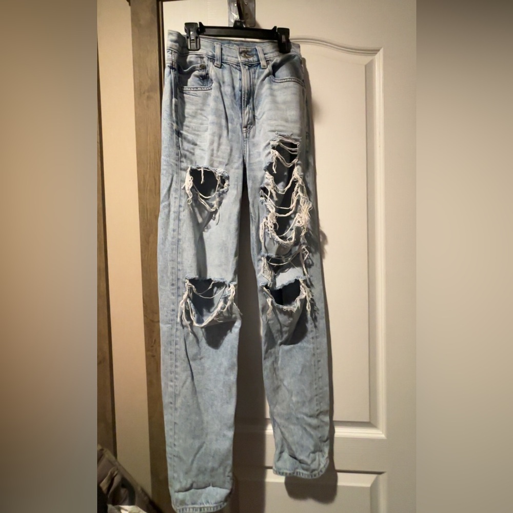 Distressed Light Blue Jeans